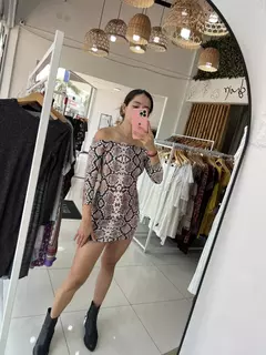 VESTIDO NASTY GAL REPTIL NUEVO C/ETIQ T.S (26034) en internet