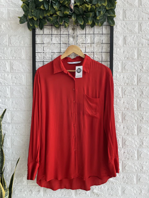 CAMISA ZARA SATEN OVER T.S (48505)