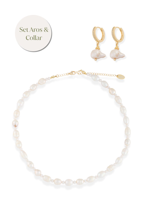 SET AROS Y COLLAR PERL - comprar online