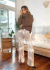 PANTALON KNOT mocca tie-dye - comprar online