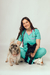 Ambo Emilia aqua y lila - comprar online