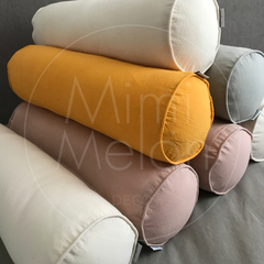 Almohadones rollo / caramelo tusor color en internet