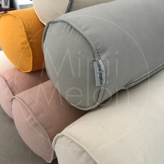 Almohadones rollo / caramelo tusor color - tienda online