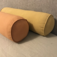 Almohadones rollo / caramelo tusor color - tienda online