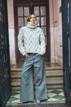 sweater Mont Blanc crudo 100% lana merino premium