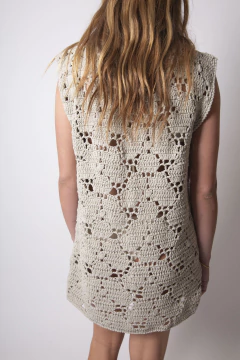 vestido Gerasi cemento - timossitejidos