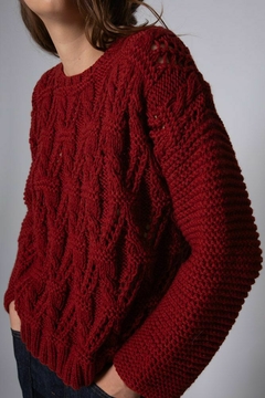 sweater Lyon borgoña lana merino - comprar online