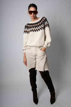 sweater Bayo crudo llama y lana merino - timossitejidos