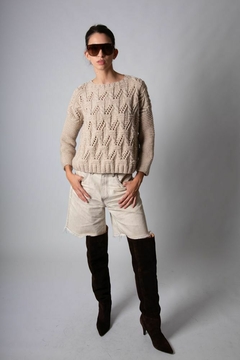 Imagen de sweater Lyon crudo lana merino