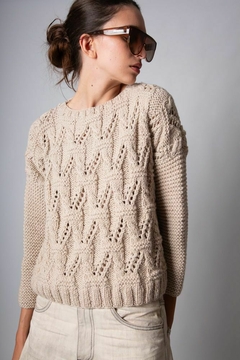 sweater Lyon crudo lana merino - timossitejidos