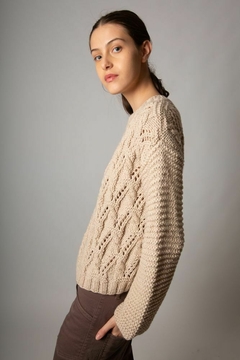 sweater Lyon avena lana merino - timossitejidos