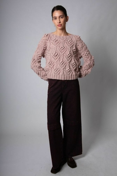 sweater Strasbourg rosa mohair - comprar online