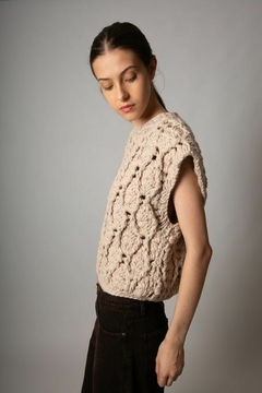 chaleco Orleans avena lana merino - comprar online