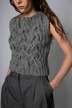 chaleco Vitre topo mohair