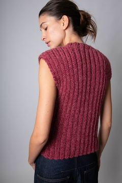 chaleco Vitre mohair frambuesa en internet