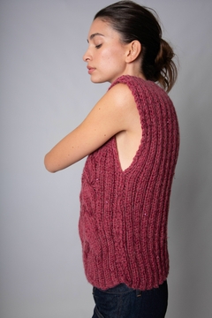 chaleco Vitre mohair frambuesa - comprar online