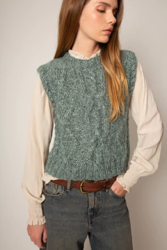 chaleco vidar aqua mohair