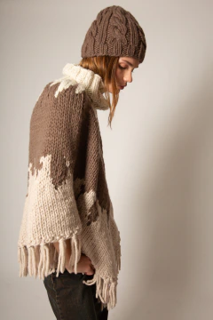 poncho Orn lana merino premium - PRE ORDER - Entregas durante JUNIO