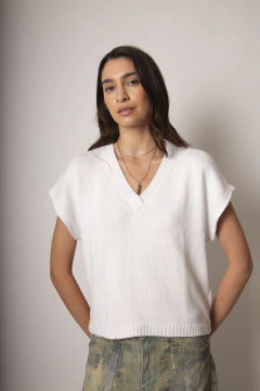 chaleco Sciocca blanco - comprar online