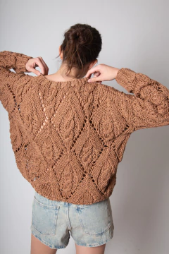 sweater Savoca caramel algodon - comprar online