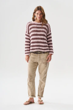 sweater Lourenzo rosa- berenjena