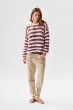 sweater Lourenzo rosa- berenjena - timossitejidos