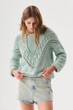 sweater Lousa aqua
