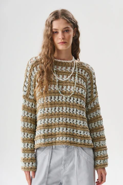 sweater Lourenzo aqua - tostado