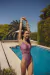 Malla Enteriza MOSCU color lila lycra con brillo - comprar online