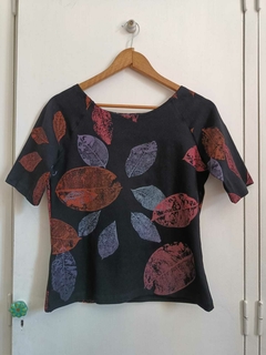 Remera Malva Negra talle 1 - Licuado de Cactus