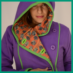 Campera Cactus Violeta c/ verde- Talle 1