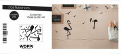 Dos flamencos + Aves - 30x40cm //vd2296 - comprar online