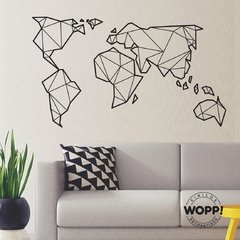 Mapamundi geométrico - 150x60cm //vd5552