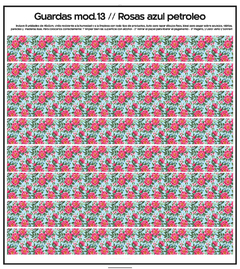 13 //Guardas// Rosas Azul petroleo - comprar online