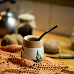 Mate Pintado a Mano Flores 36