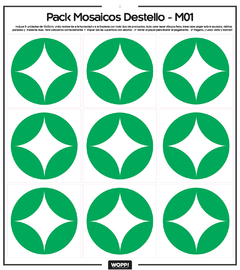 Pack x9 - Mosaicos Destello - M01