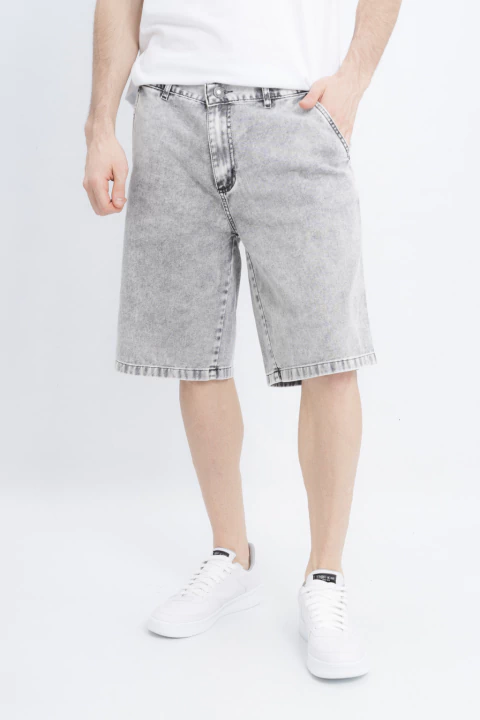 Bermuda Jean Baggy Grey - comprar online