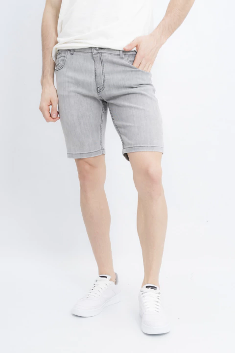Bermuda Jean Cepillado Grey - comprar online