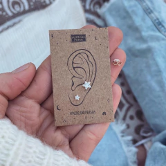 Aro Estrella Cubic Engarzado - Plata 925 W1 bis.A