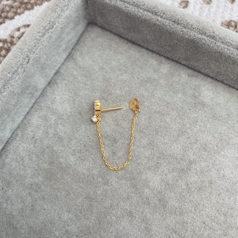Aro Petaly Cadenita Gold - Plata 925 Bañado en Oro W4.B - comprar online