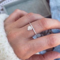 Anillo Corazón Colgante - Plata 925 E11 en internet