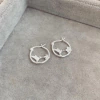 Aros Colibri Flor - Plata 925 Y21.E