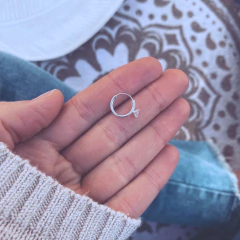 Argollita Básica Estrella Shine- Plata 925 A13.G - comprar online