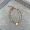 Pulsera Meline Heart Gold - Acero Dorado W3