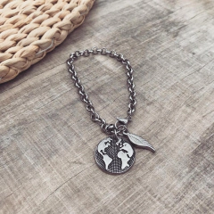 Pulsera Ganas de viajar - Acero quirúrgico Y1