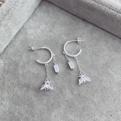 Aros moscas colgantes - Plata 925 V20.E - comprar online