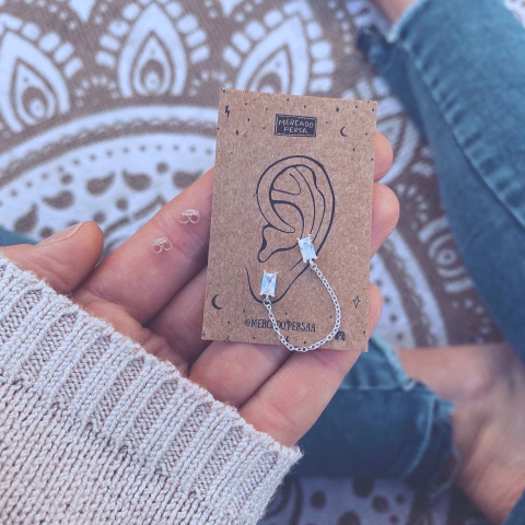 Aro Cuaqui Shine Doble Agujerito - Plata 925 X6.H