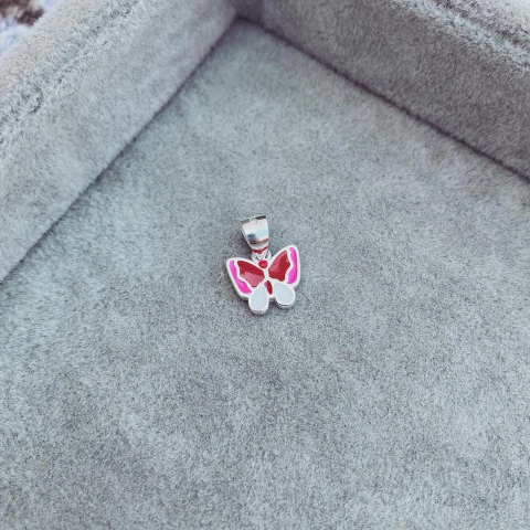 Dije Mariposa Color - Plata 925 W12.A