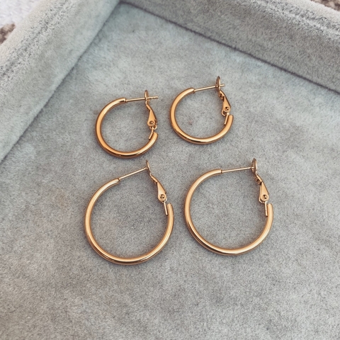 Aros Pikhe Gold - Acero dorado L10 bis - comprar online