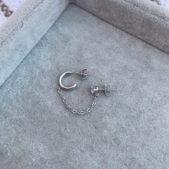 Argollita + Cubic - Acero quirúrgico N6 - comprar online